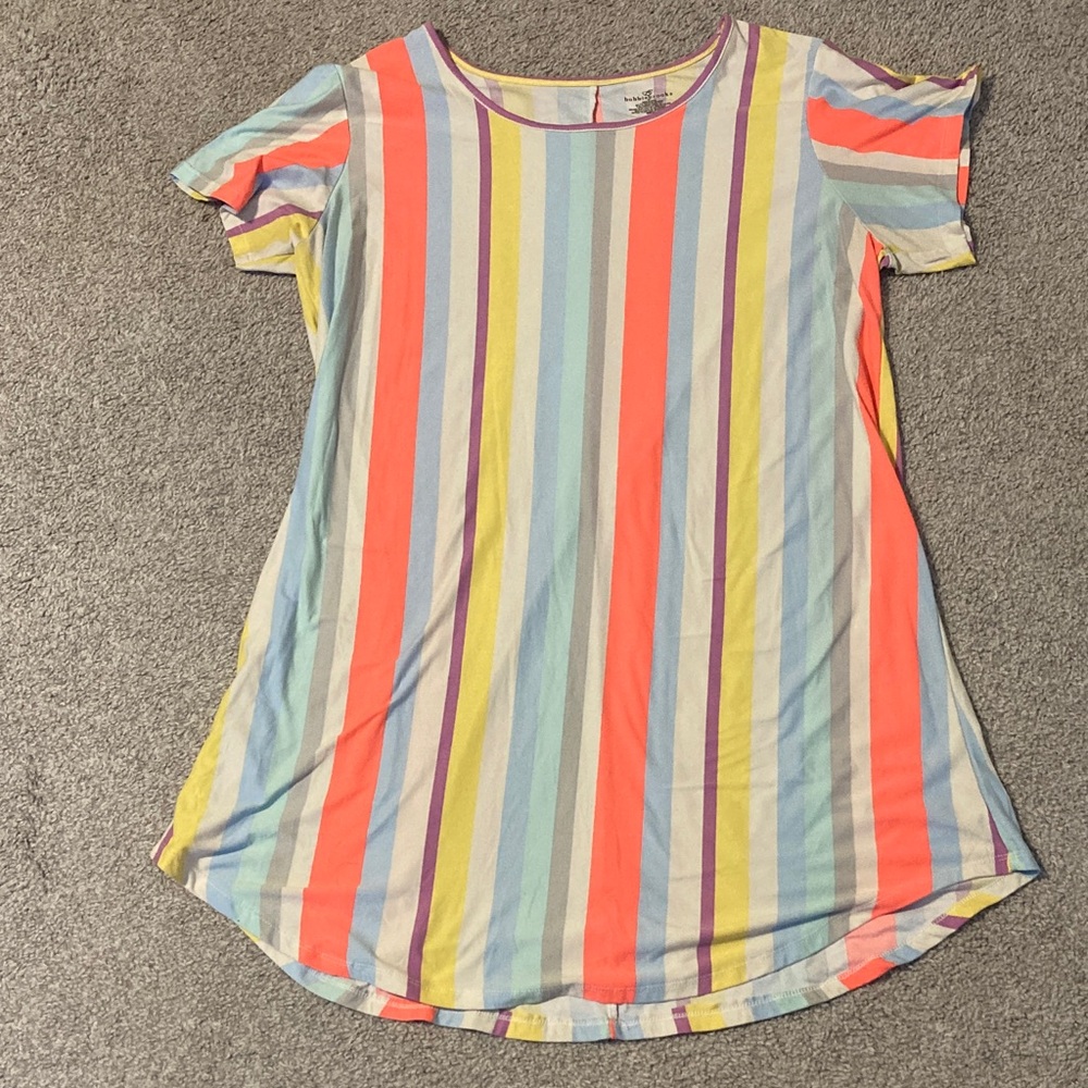 Bobbie Brooks Colorful Striped Short Sleeve Top